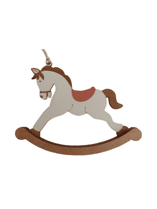 Petit cheval à bascules en bois