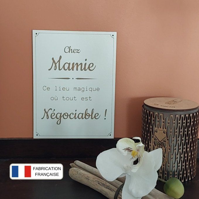 Affiche "chez Mamie" ou "chez Papi"