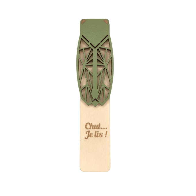 MARQUE PAGES CIGALE KAKI