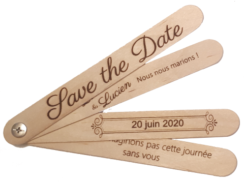 "SAVE THE DATE" Éventail