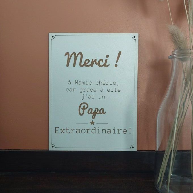 Affiche "Merci Mamie ou Papi "