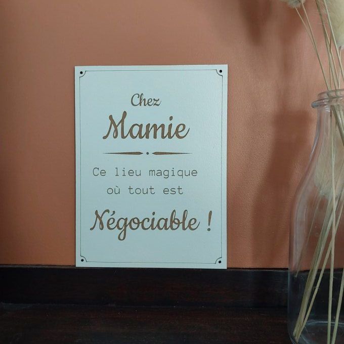 Affiche "chez Mamie" ou "chez Papi"